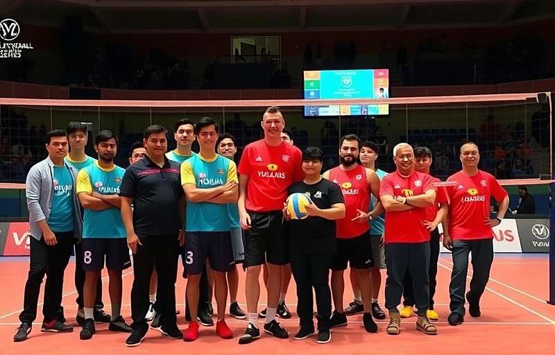 Indian Volleyball Legends - Community Meetup Indian Volleyball Legends community meetup with players gathering for a real volleyball match